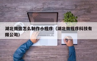 邵东湖北微信怎么制作小程序（湖北微程序科技有限公司）